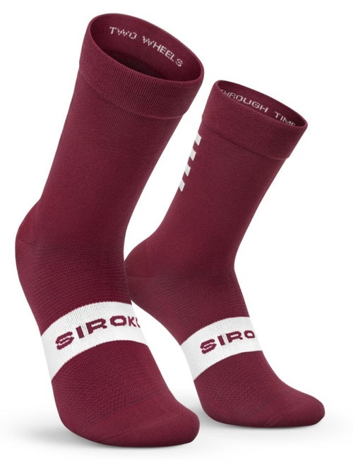 Chaussettes vélo cyclisme homme et femme s1 maroon volata - Kiabi Chaussettes vélo cyclisme homme et femme s1 maroon volata - Kiabi