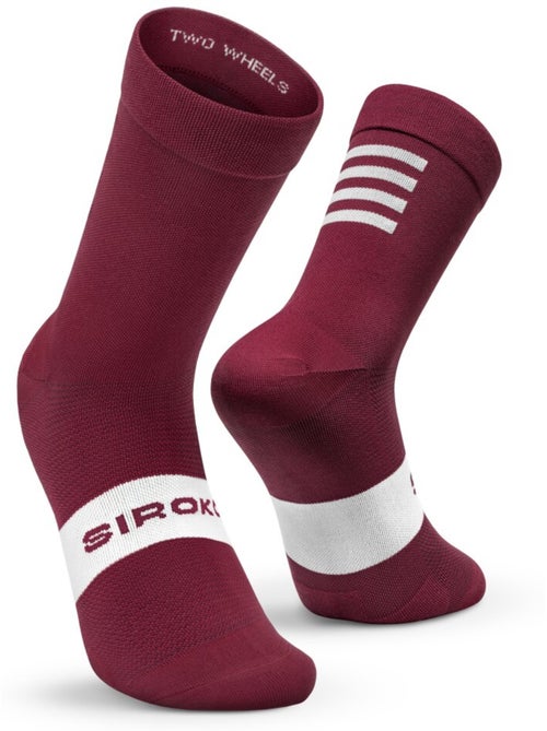 Chaussettes vélo cyclisme homme et femme s1 maroon volata - Kiabi Chaussettes vélo cyclisme homme et femme s1 maroon volata - Kiabi
