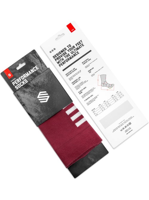 Chaussettes vélo cyclisme homme et femme s1 maroon volata - Kiabi Chaussettes vélo cyclisme homme et femme s1 maroon volata - Kiabi