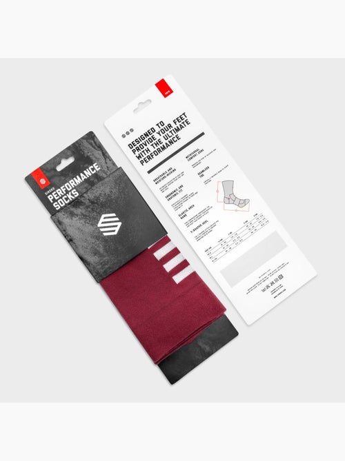 Chaussettes vélo cyclisme homme et femme s1 maroon volata - Kiabi Chaussettes vélo cyclisme homme et femme s1 maroon volata - Kiabi