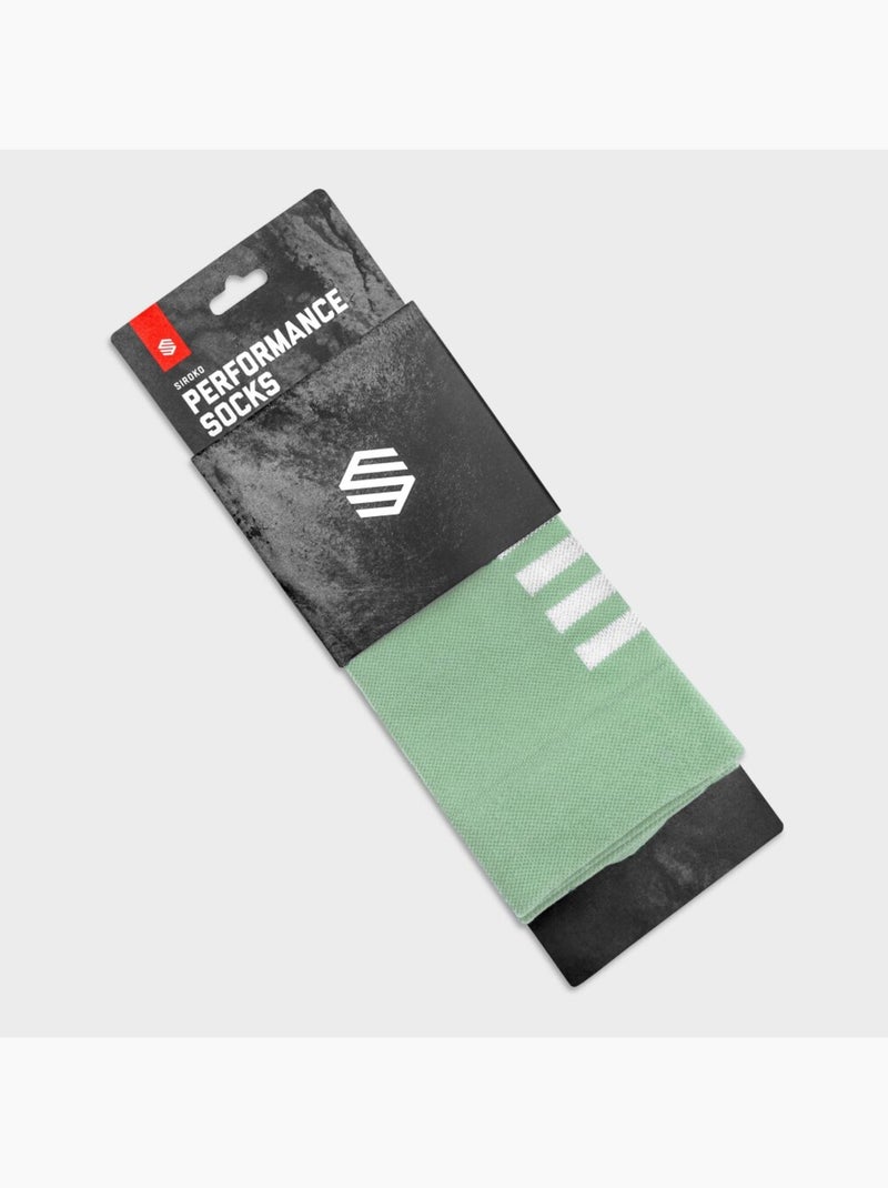 Chaussettes vélo cyclisme homme et femme s1  sa calobra Vert olive - Kiabi