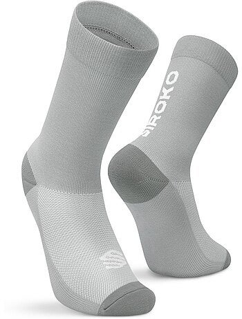 Chaussettes vélo d’hiver mi-mollet homme et femme s3 gray