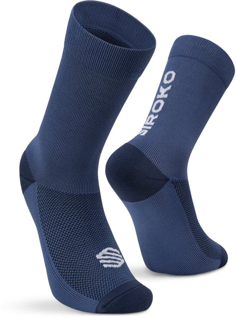 Chaussettes vélo d’hiver mi-mollet homme et femme s3 Violet - Kiabi