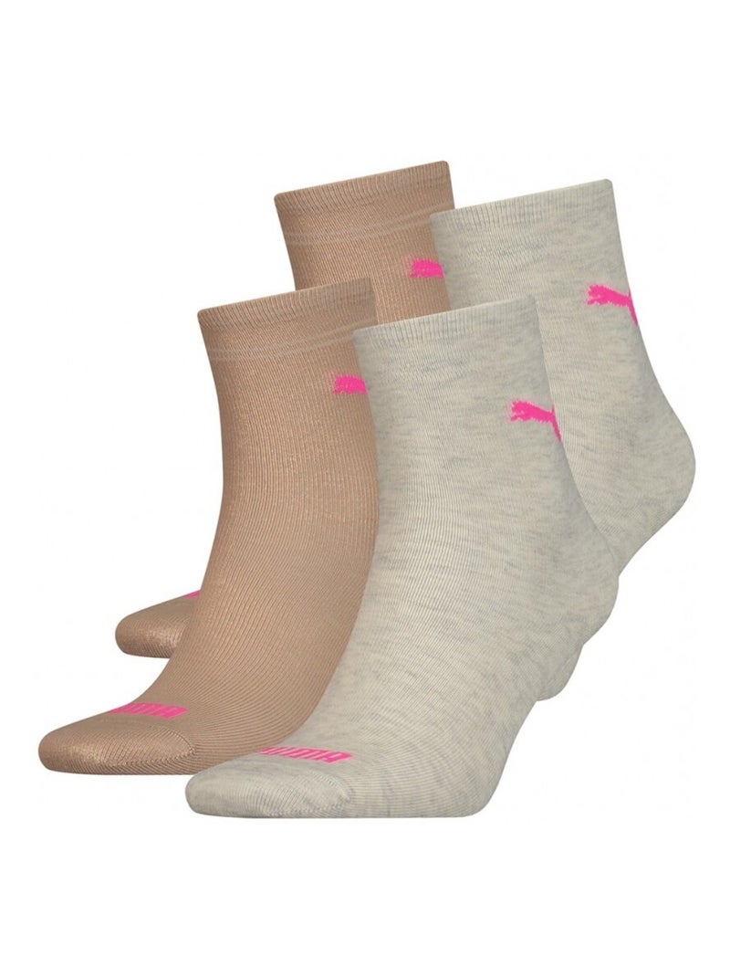 Chaussettes Ville Urbain PUMA Socks CLASSIC - Pack de 2 Beige/Blanc - Kiabi