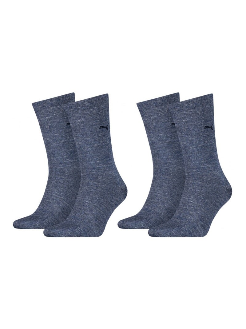 Chaussettes Ville Urbain PUMA Socks CLASSIC - Pack de 2 Bleu denim - Kiabi