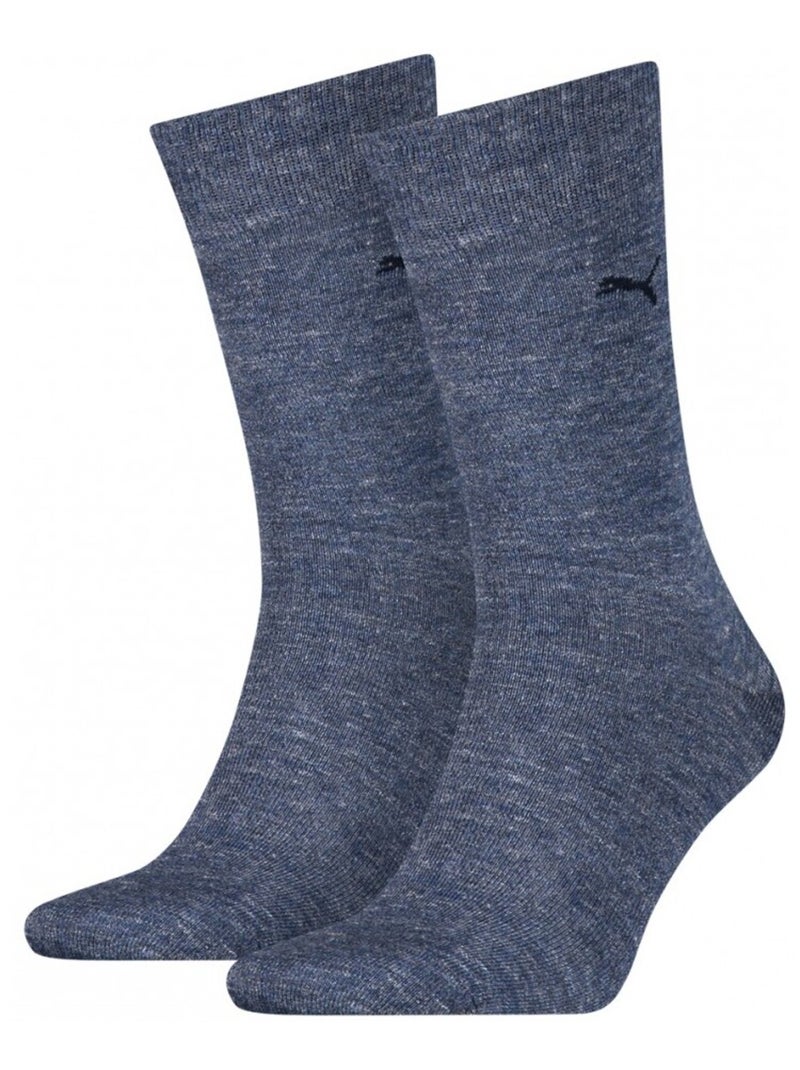 Chaussettes Ville Urbain PUMA Socks CLASSIC - Pack de 2 Bleu denim - Kiabi
