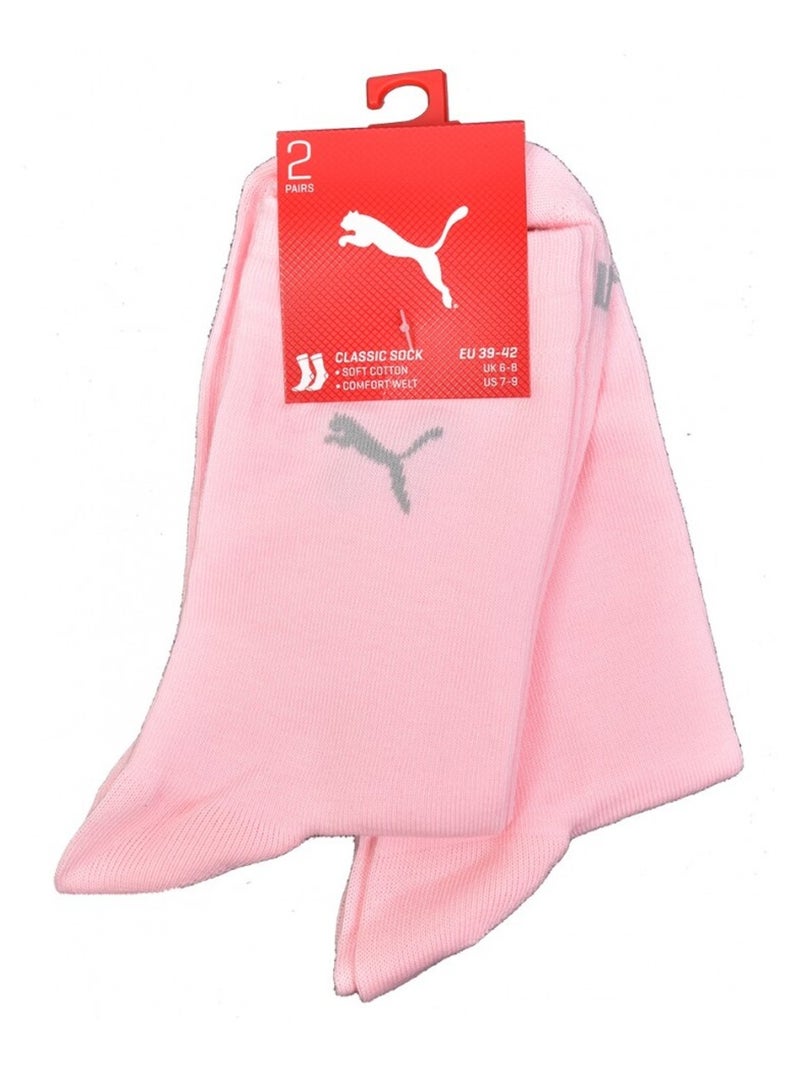 Chaussettes Ville Urbain PUMA Socks CLASSIC - Pack de 2 Rose - Kiabi