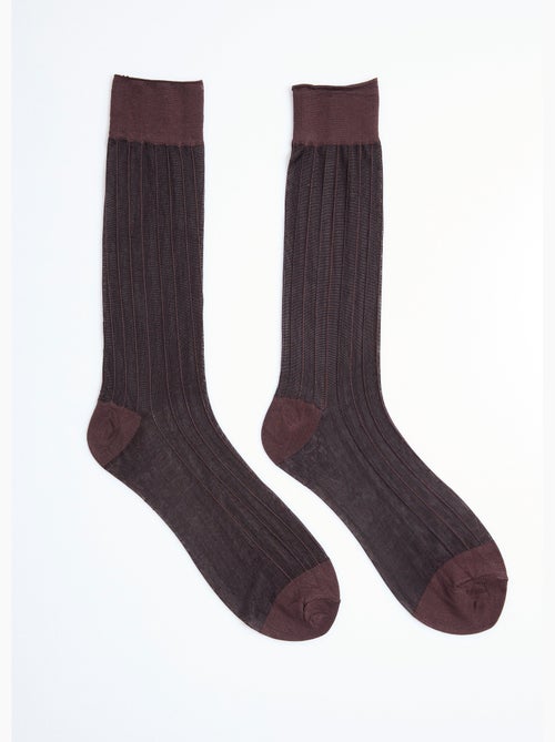 Chaussettes voile à côtes - AFIBEL - Kiabi