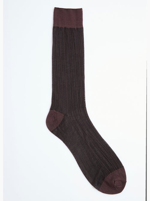 Chaussettes voile à côtes - AFIBEL - Kiabi