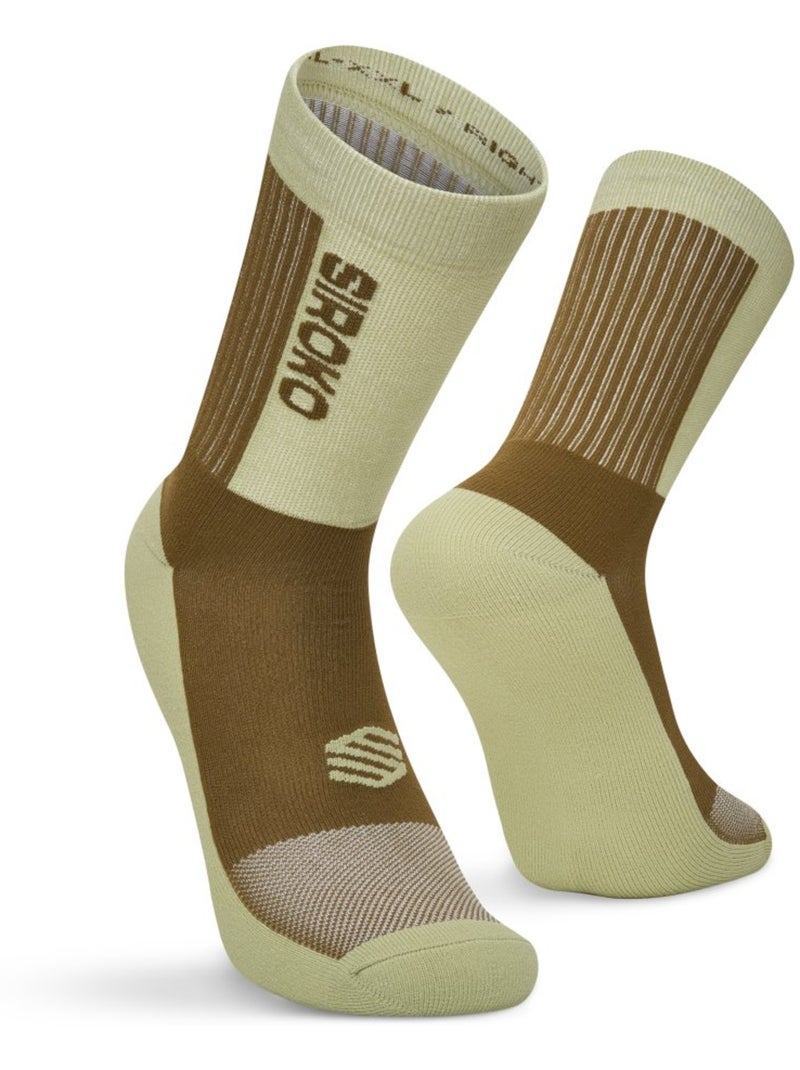 Chaussettes vtt mi-mollet cyclisme homme et femme mtb shred matcha Vert - Kiabi