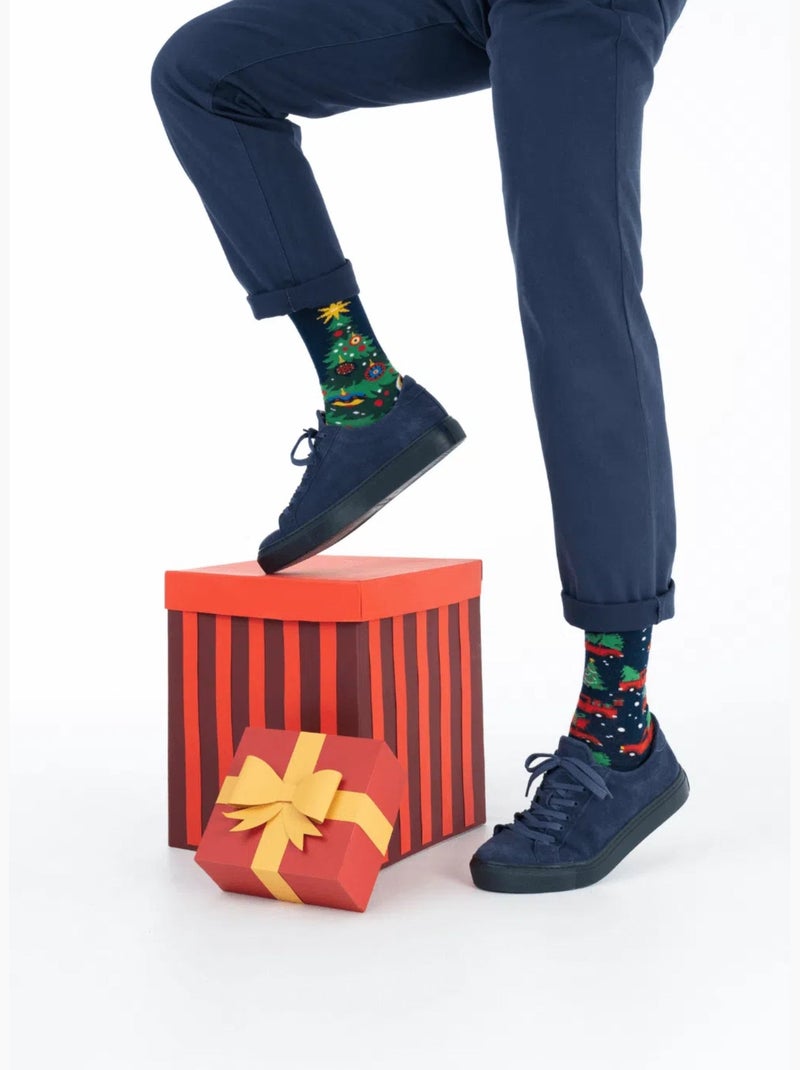 Chaussettes Xmas Tree Bleu marine - Kiabi