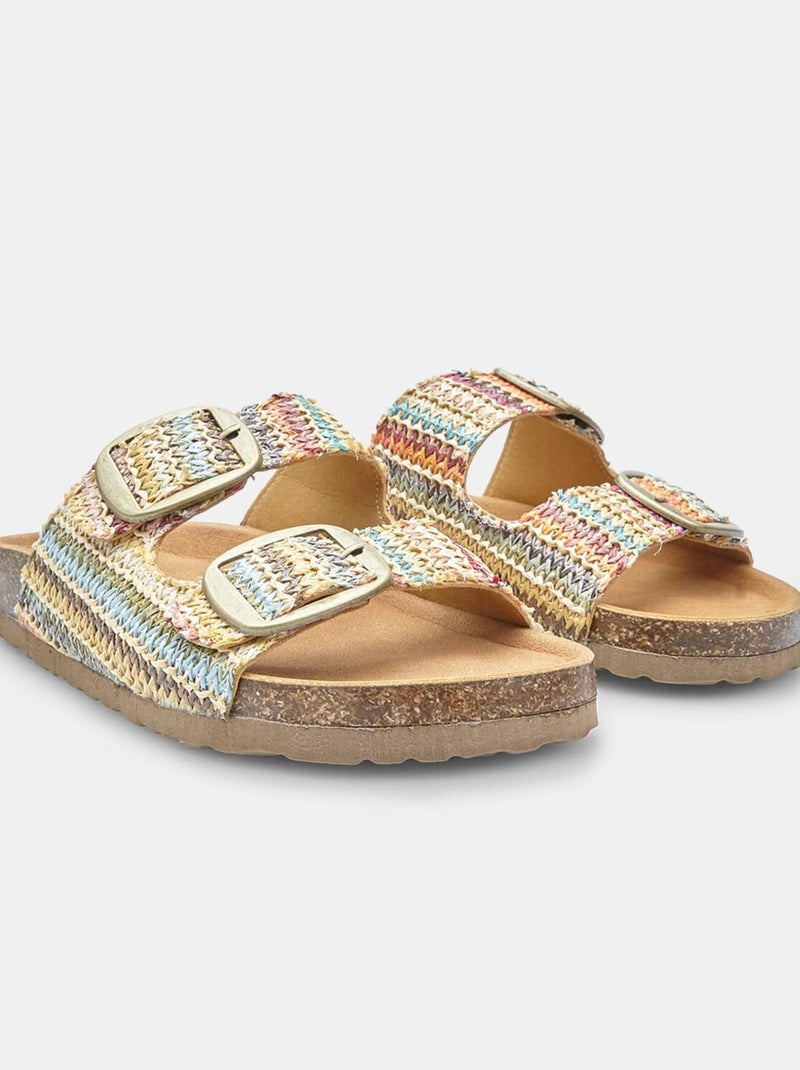 Chausson à double bande comfortables BATA Beige - Kiabi