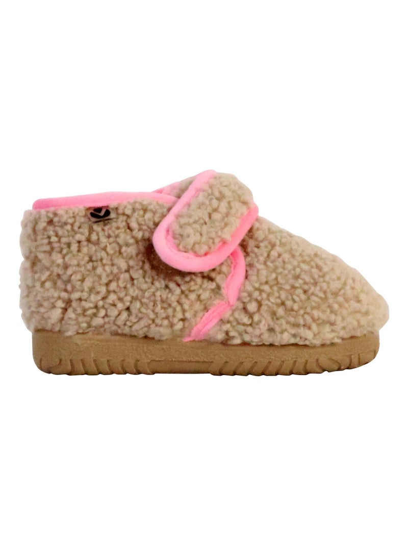 Chausson à Scratch Enfant Victoria Beige - Kiabi