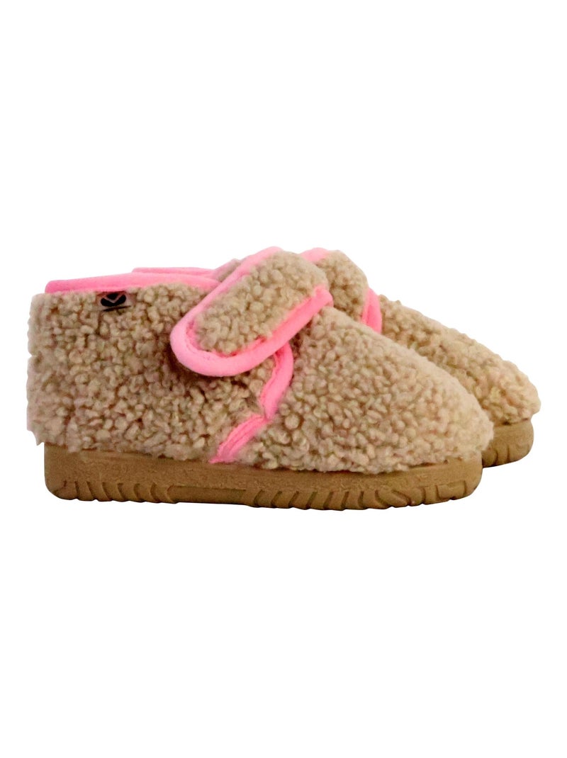 Chausson à Scratch Enfant Victoria Beige - Kiabi