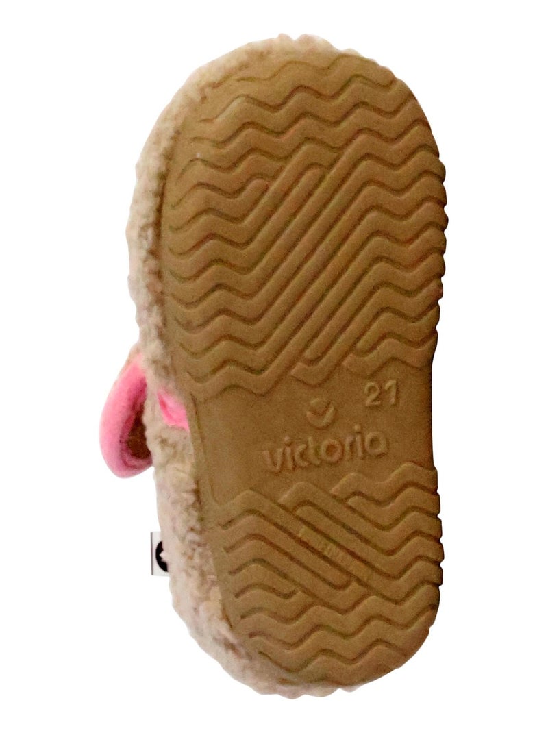 Chausson à Scratch Enfant Victoria Beige - Kiabi