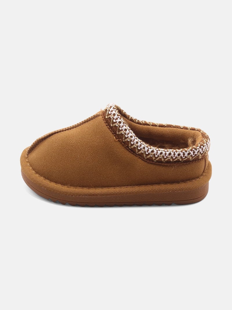 Chausson Bébé à enfiler Camel - Kiabi