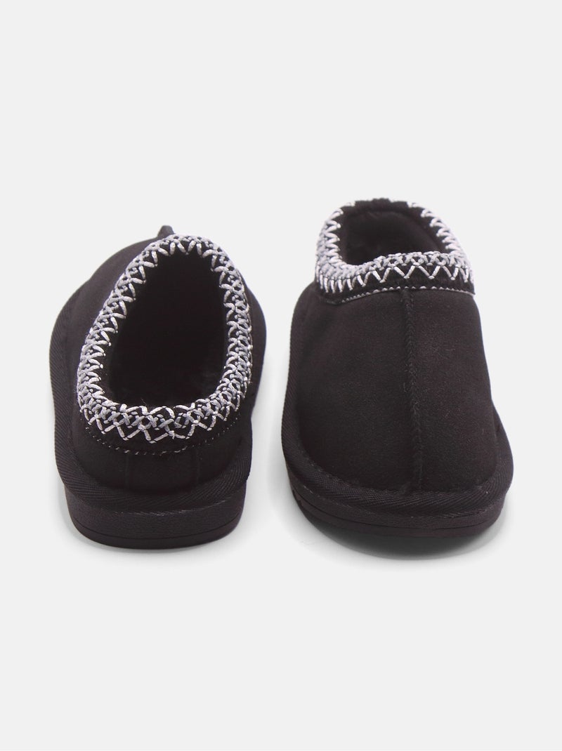 Chausson Bébé à enfiler Noir - Kiabi