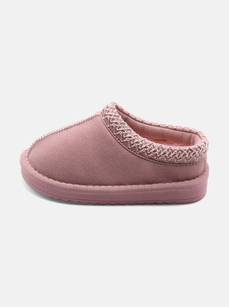 Chausson bébé à enfiler Rose - Kiabi