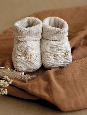 Chausson bébé avec broderie