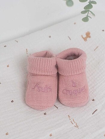 Chausson bébé avec broderie