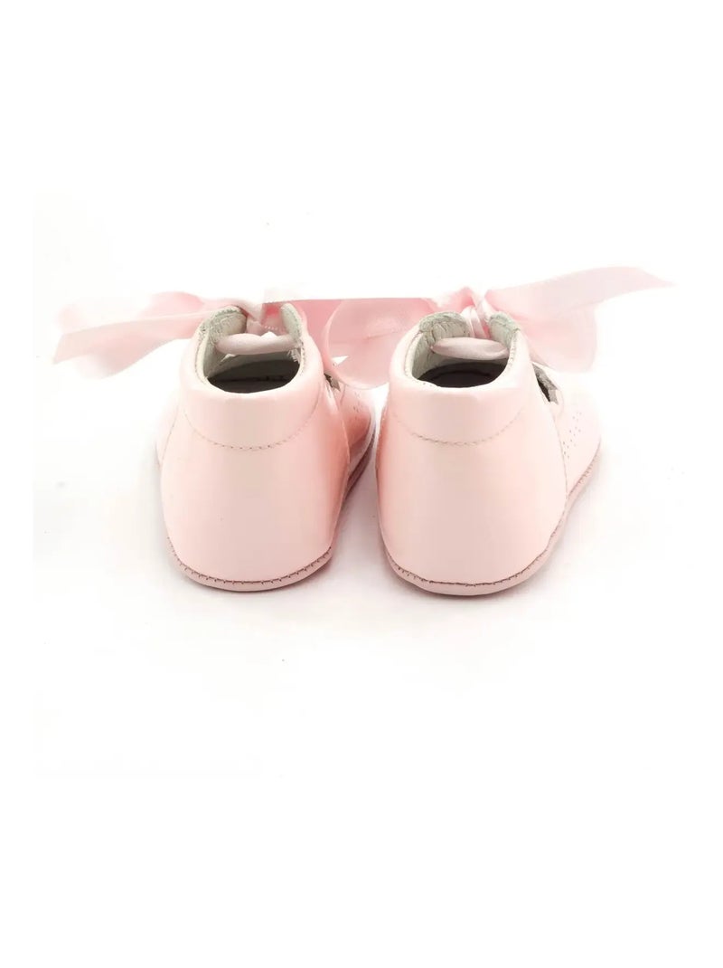 Chausson Bébé Fille En Cuir - Boni Clémence Rose - Kiabi