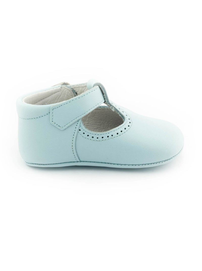 Chausson Cuir Bébé - Boni Johan Bleu - Kiabi