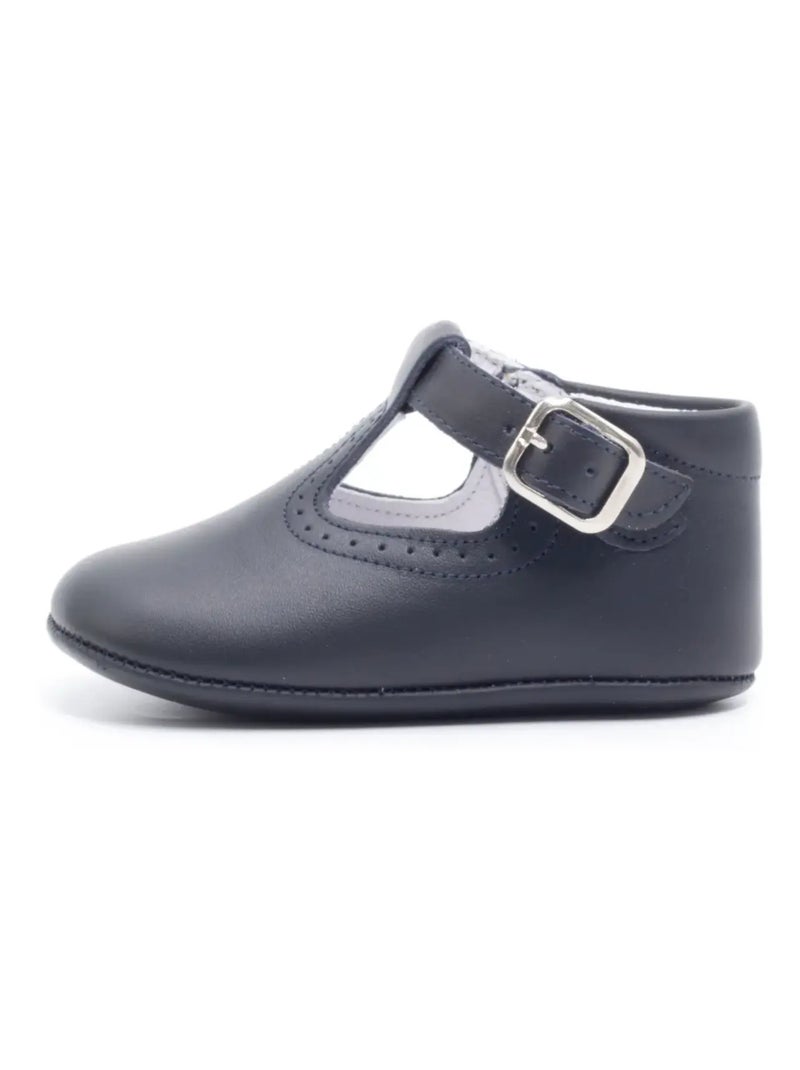 Chausson Cuir Bébé - Boni Johan Bleu marine - Kiabi
