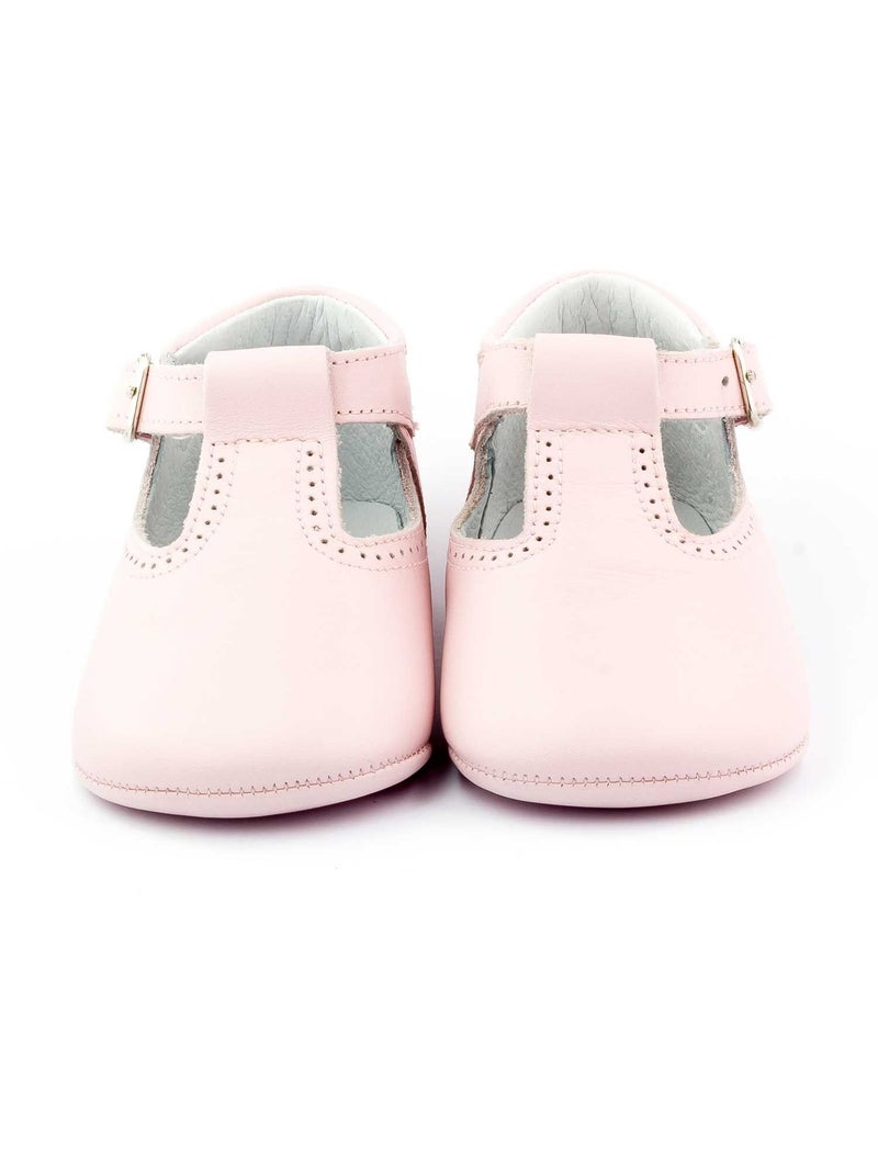 Chausson Cuir Bébé - Boni Johan Rose - Kiabi