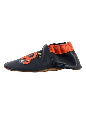 Chausson Cuir Enfant Robeez Beep Beep