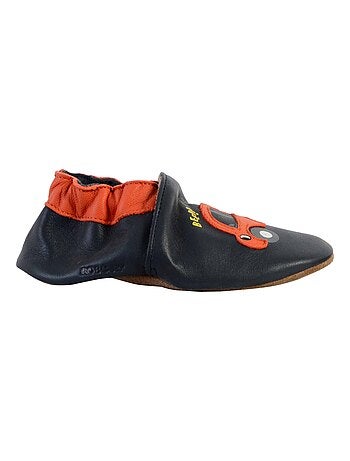 Chausson Cuir Enfant Robeez Beep Beep