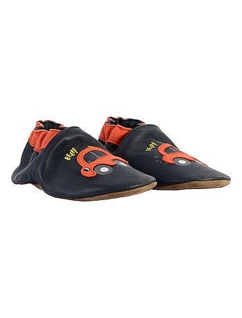 Chausson Cuir Enfant Robeez Beep Beep