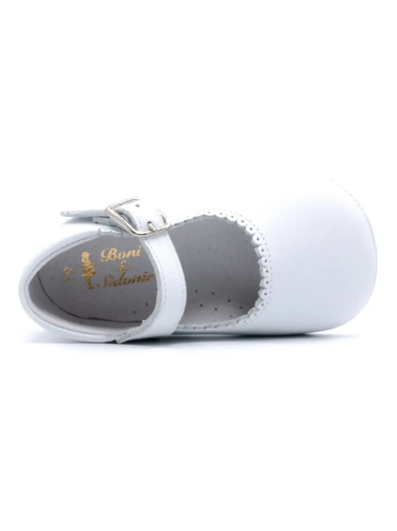 Chausson Cuir Fille - Boni Alix Blanc - Kiabi