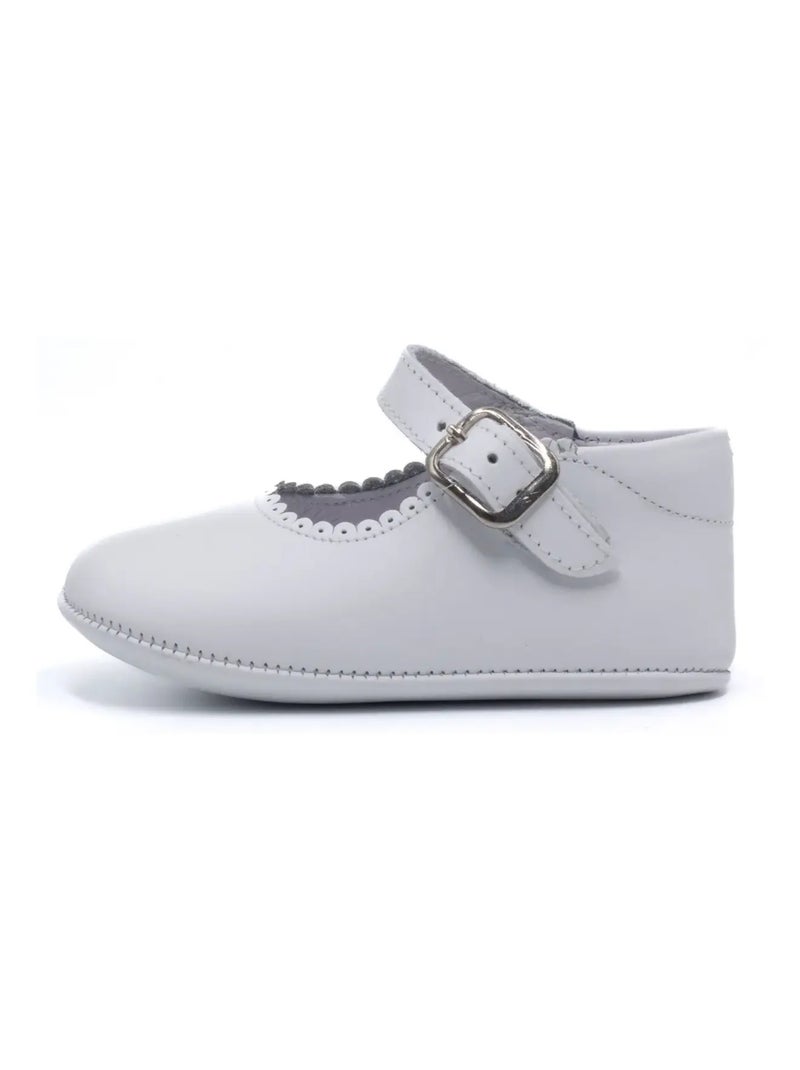 Chausson Cuir Fille - Boni Alix Blanc - Kiabi