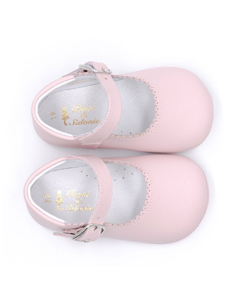 Chausson Cuir Fille - Boni Alix Rose - Kiabi