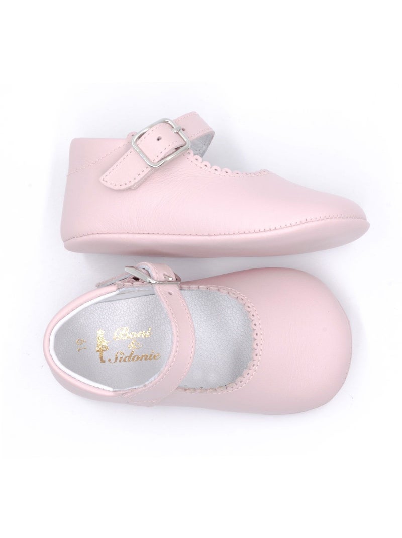 Chausson Cuir Fille - Boni Alix Rose - Kiabi