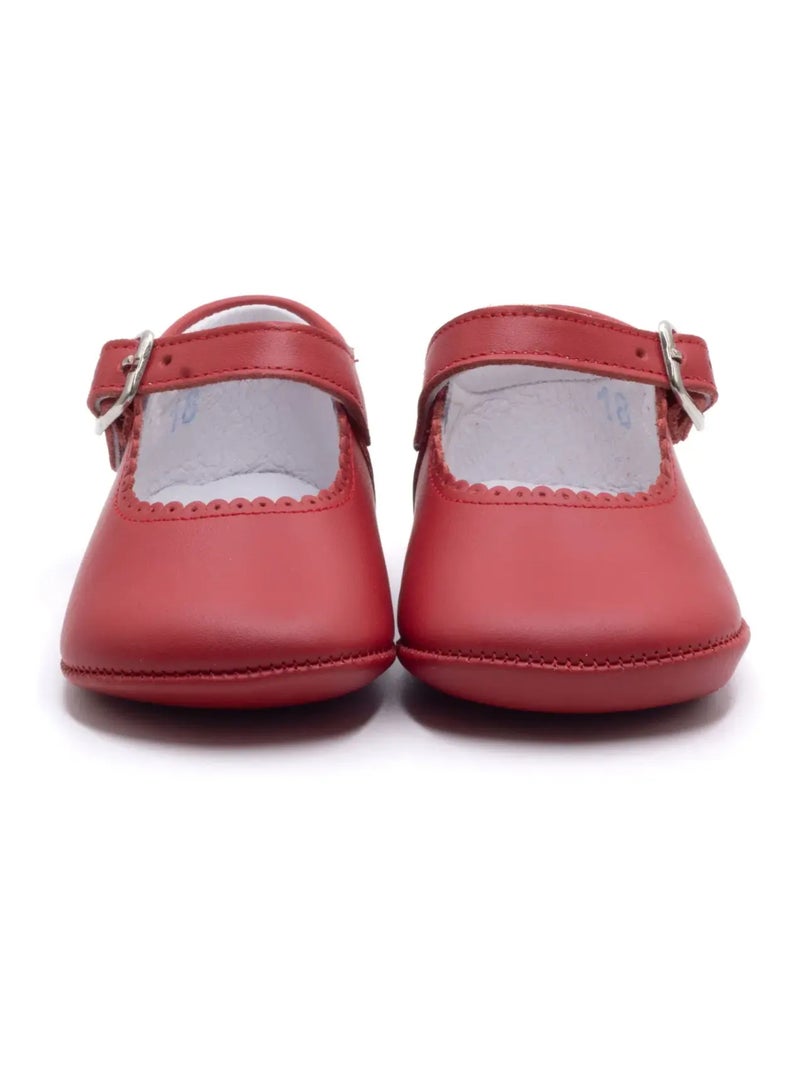 Chausson Cuir Fille - Boni Alix Rouge - Kiabi