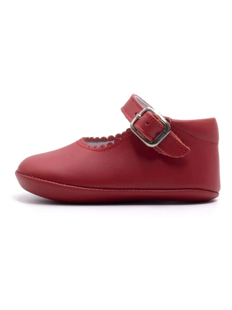 Chausson Cuir Fille - Boni Alix Rouge - Kiabi
