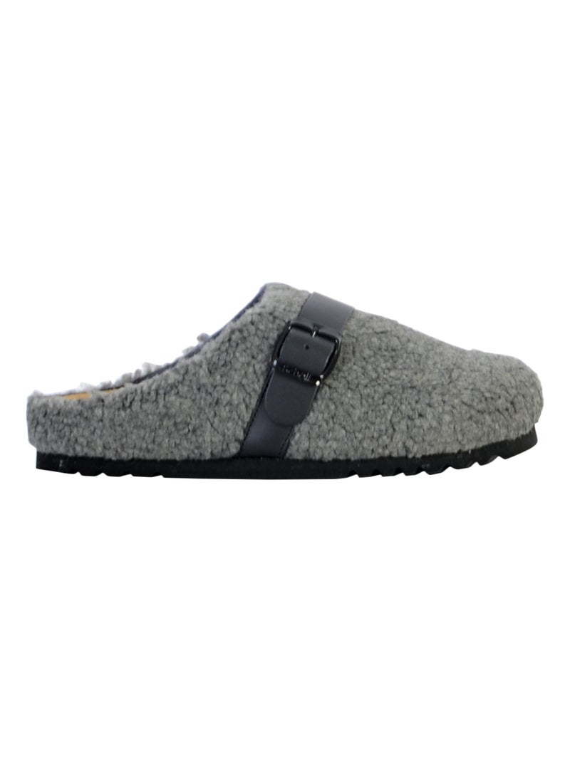 Chausson Cuir Scholl Charlotte Gris - Kiabi
