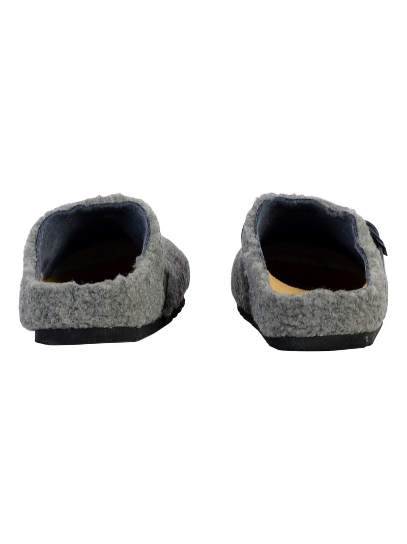 Chausson Cuir Scholl Charlotte Gris - Kiabi