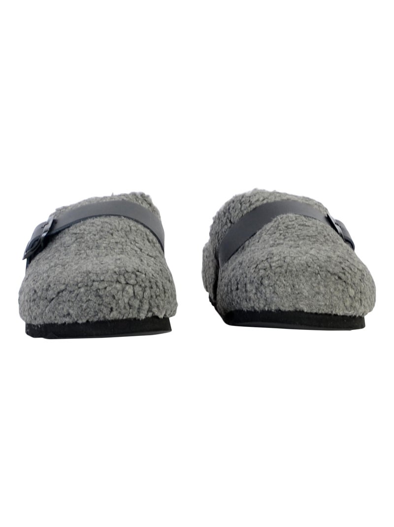 Chausson Cuir Scholl Charlotte Gris - Kiabi