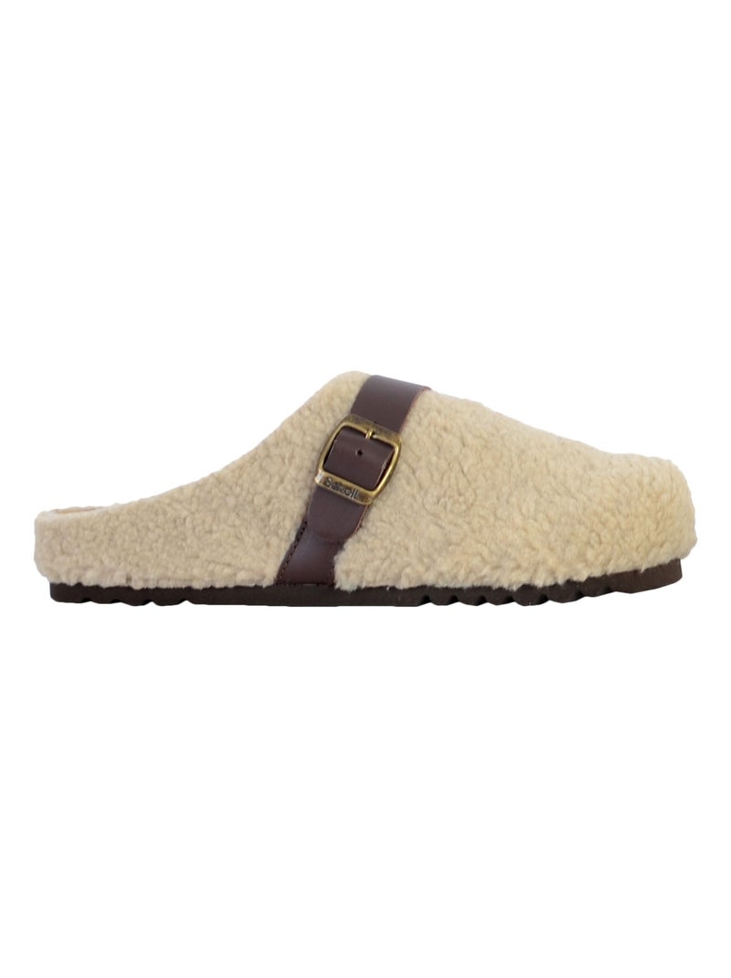 Chausson Cuir Scholl Charlotte Taupe - Kiabi