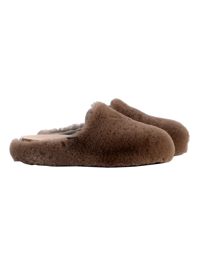 Chausson Cuir Scholl Maddy Marron - Kiabi