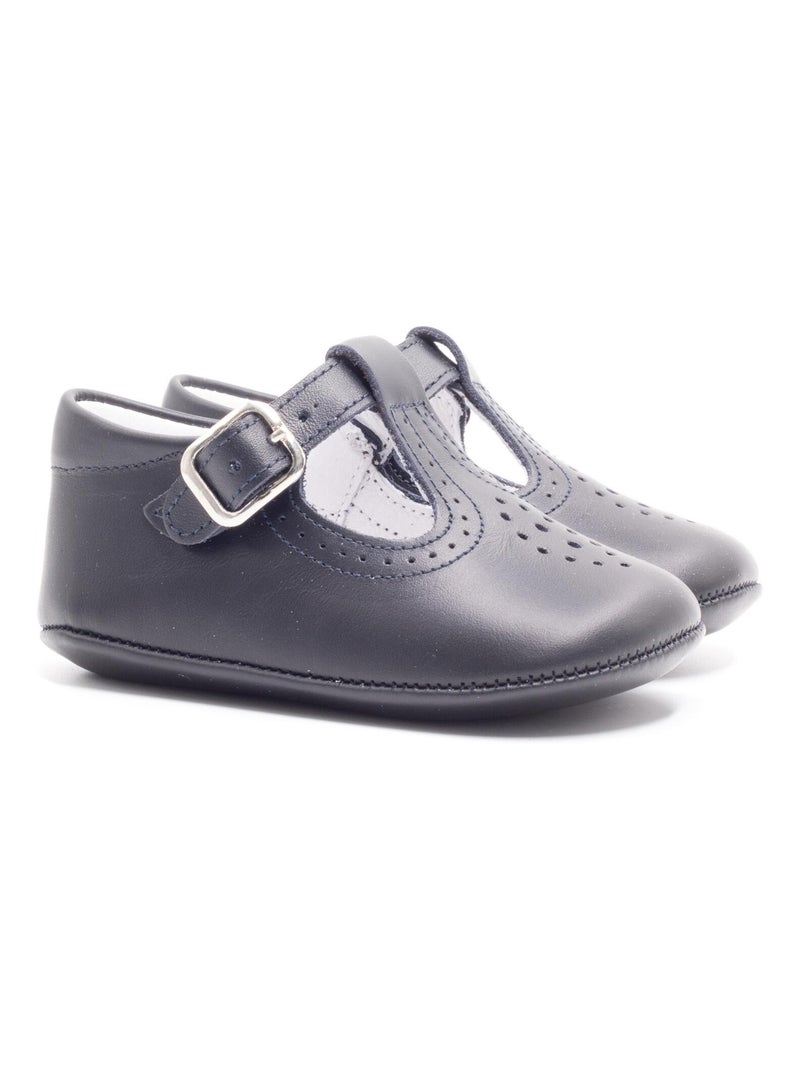 Chausson Cuir Souple - Boni Andrew Bleu marine - Kiabi