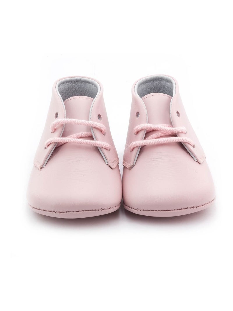 Chausson Cuir Souple Bébé - Boni Charles Rose - Kiabi