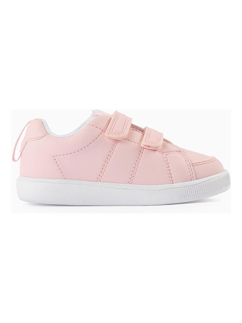 Chausson cuir synthétique, semelle souple ESSENTIALS LINE Rose clair - Kiabi