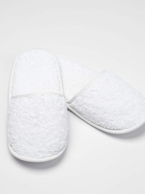 Chausson de bain en coton éponge imperméable mixte SPA - Kiabi