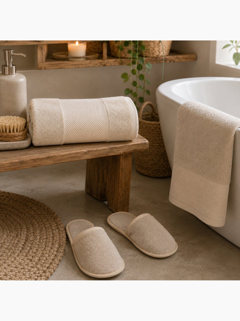 Chausson de bain en coton éponge imperméable mixte SPA Bleu turquoise - Kiabi