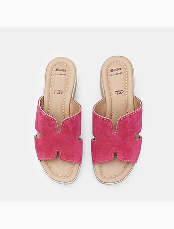 Chausson en daim avec semelle compensée BATA