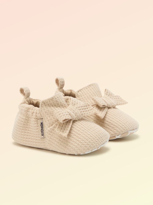 Chausson 'Kitchoun' détaillé en coton - Kiabi