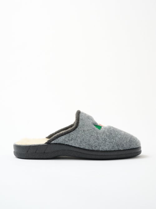 Chausson mule largeur confort mixte fourrée - Afibel - Kiabi